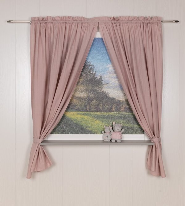 Be Be´s Collection - Pünktchen Vorhang in 2 Größen - rosa