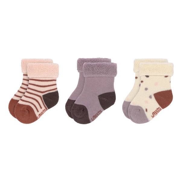 LÄSSIG - Babysocken (3er-Pack) - Socks, Tiny Farmer lila Gr. 12-14