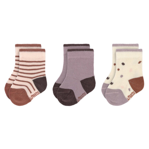LÄSSIG - Kindersocken (3er-Pack) - Socks, Tiny Farmer lila Gr. 15-18