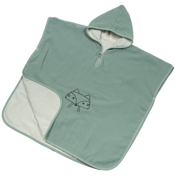 Be Be´s Collection - Musselin Badeponcho 2-5 Jahre Fuchs - grün