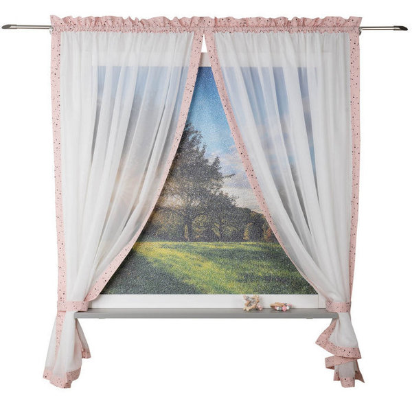 Be Be´s Collection - 3D Schmetterling Vorhang 100 x 170 cm - rosa